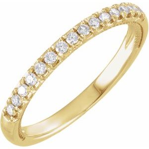 14K Yellow Gold 1/5 CTW Natural Diamond Anniversary Band