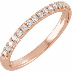 14K Rose Gold 1/5 CTW Lab-Grown Diamond Anniversary Band