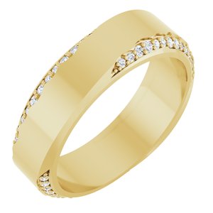 14K Yellow Gold 1/4 CTW Natural Diamond Band Size 8