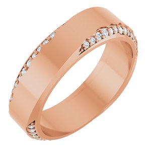 14K Rose Gold 1/4 CTW Natural Diamond Band Size 8