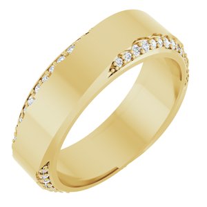 14K Yellow Gold 1/4 CTW Natural Diamond Band Size 7.5