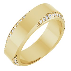 14K Yellow Gold 1/4 CTW Natural Diamond Band Size 8.5