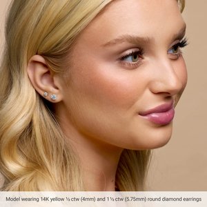 14K White Gold 1/2 CTW Lab-Grown Diamond 4-Prong Stud Earrings