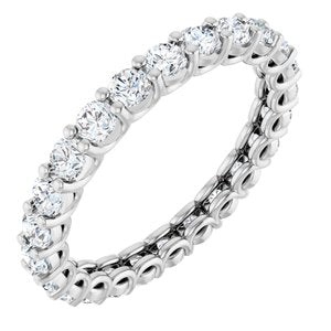 14K White Gold 1 CTW Natural Diamond Eternity Band
