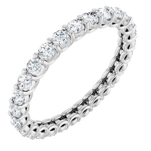 Platinum 1 1/5 CTW Natural Diamond Eternity Band