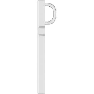 Platinum 17.4x11.1 mm Cross Pendant