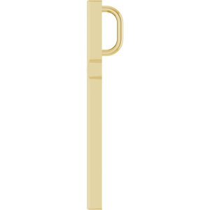 14K Yellow Gold 21.7x13.5 mm Cross Pendant