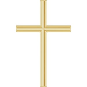 10K Yellow Gold 17.4x11.1 mm Cross Pendant