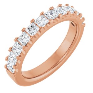 14K Rose Gold 1 1/8 CTW Natural Diamond Anniversary Band