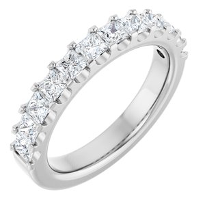 Platinum 1 1/8 CTW Lab-Grown Diamond Anniversary Band