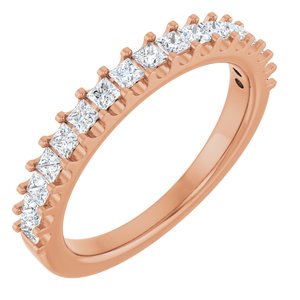 14K Rose Gold 5/8 CTW Natural Diamond Anniversary Band