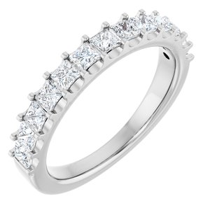 14K White Gold 9/10 CTW Lab-Grown Diamond Anniversary Band