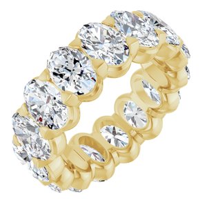 14K Yellow Gold 6 CTW Natural Diamond Eternity Band Size 4