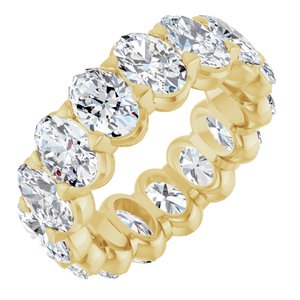 14K Yellow Gold 6 CTW Natural Diamond Eternity Band Size 4.5