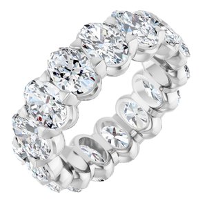 14K White Gold 6 CTW Lab-Grown Diamond Eternity Band Size 5