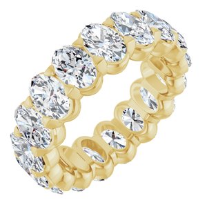 14K Yellow Gold 6 3/4 CTW Lab-Grown Diamond Eternity Band Size 7