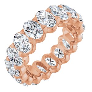 14K Rose Gold 6 3/4 CTW Natural Diamond Eternity Band Size 7