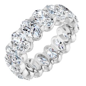 14K White Gold 6 3/8 CTW Lab-Grown Diamond Eternity Band Size 5.5