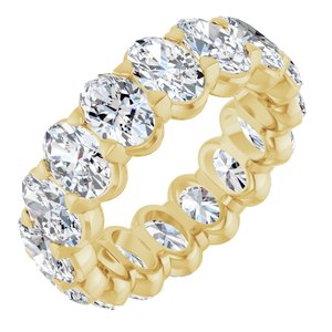 14K Yellow Gold 6 3/8 CTW Natural Diamond Eternity Band Size 6