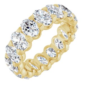 14K Yellow Gold 4 CTW Lab-Grown Diamond Eternity Band Size 4