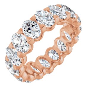 14K Rose Gold 4 CTW Natural Diamond Eternity Band Size 4
