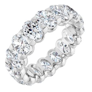 14K White Gold 4 CTW Lab-Grown Diamond Eternity Band Size 4