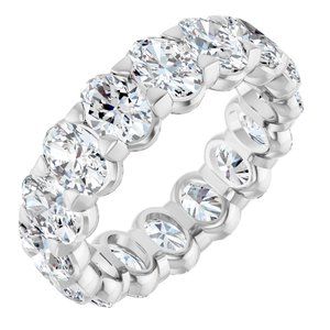 14K White Gold 4 CTW Lab-Grown Diamond Eternity Band Size 4.5