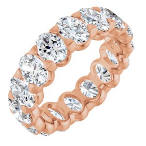 14K Rose Gold 4 CTW Natural Diamond Eternity Band Size 4.5