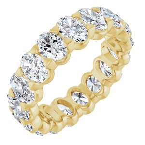 14K Yellow Gold 4 1/3 CTW Lab-Grown Diamond Eternity Band Size 5.5