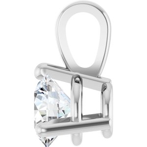 Sterling Silver 1/4 CTW Natural Diamond Pendant