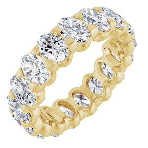 14K Yellow Gold 4 1/3 CTW Natural Diamond Eternity Band Size 5