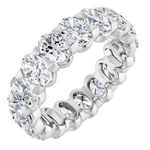 14K White Gold 4 1/3 CTW Natural Diamond Eternity Band Size 5