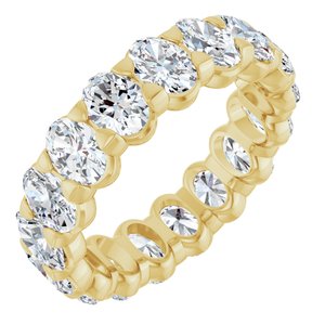 14K Yellow Gold 4 1/3 CTW Natural Diamond Eternity Band Size 6