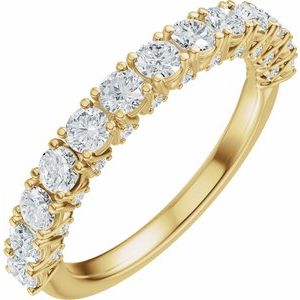14K Yellow Gold 1 CTW Natural Diamond Anniversary Band