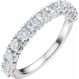 14K White Gold 1 CTW Lab-Grown Diamond Anniversary Band