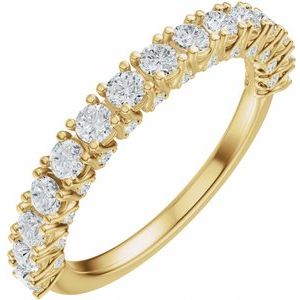 14K Yellow Gold 7/8 CTW Lab-Grown Diamond Anniversary Band