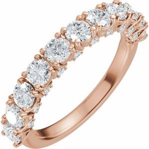 14K Rose Gold 1 1/5 CTW Natural Diamond Anniversary Band