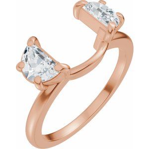 14K Rose Gold 1 CTW Lab-Grown Diamond Wrap-Style Ring Enhancer