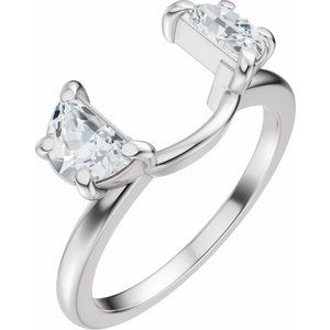 Platinum 1 CTW Lab-Grown Diamond Wrap-Style Ring Enhancer