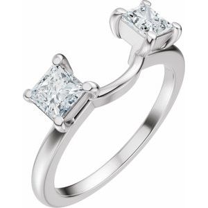 Platinum 3/4 CTW Natural Diamond Wrap-Style Ring Enhancer
