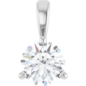 Sterling Silver 1/2 CT Lab-Grown Diamond Pendant