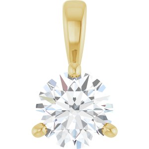 14K Yellow Gold 1/2 CTW Natural Diamond Pendant
