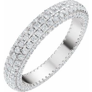 Platinum 1 3/8 Lab-Grown Diamond Eternity Band