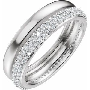 Platinum 3/4 CTW Natural Diamond Eternity Band