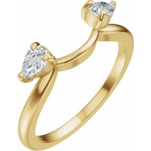14K Yellow Gold 1/3 CTW Natural Diamond Wrap-Style Enhancer
