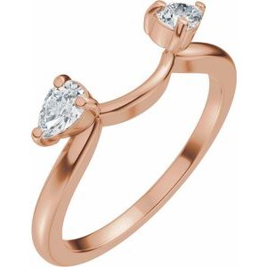 14K Rose Gold 1/3 CTW Lab-Grown Diamond Wrap-Style Enhancer
