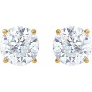 14K Yellow Gold 3 CTW Lab-Grown Diamond Earrings