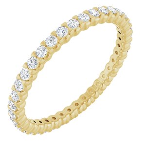14K Yellow Gold 3/8 CTW Lab-Grown Diamond Eternity Band Size 4