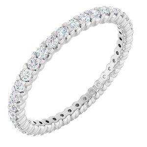 14K White Gold 3/8 CTW Lab-Grown Diamond Eternity Band Size 4