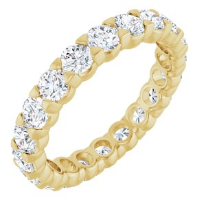 14K Yellow Gold 1 1/2 CTW Natural Diamond Eternity Band Size 4